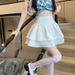 Sweet Fluffy For Women, 2025 Summer New High-waisted Petite Pleated That Makes Legs Look Longer, Cake-style Short Skirt_ecoleips.com