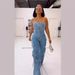 Women's Clothing New Tube Top Multi Pocket Workwear Jeans Jumpsuit Multi Button Women's Clothing_ecoleips.com