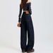 Autumn And Winter Wom's Dark Blue Loose-fitting Patchwork Straight-leg Fashion Versatile Curved-cut Long Jeans For_ecoleips.com
