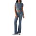 European American Women's Casual Solid Color Slim Fit High Waist Trouser Suit Spring Summer Short Sleeve Clothing Set_ecoleips.com