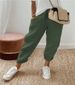 Suitable For All Seasons 2024 Women's Cotton Linen Pocket Elastic Casual Spring Summer Long Pants_ecoleips.com