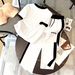 Queen Style Printed Short-Sleeve Top & Wide-Leg Pants Set (Black/White, S-XL) – Casual Comfort Outfit For Women_ecoleips.com