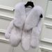 Women's Clothing Fox Fur Vest Women's Winter Vest Ladies Stitching Vest Short Fur Coat_ecoleips.com