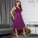 Elegant plus size dress for fat women V-neck temperament slim polka dot high-end dress for women_ecoleips.com