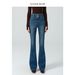 Women's High Waisted Flared Jeans Supermodel Style Three Button Four Way Stretch Slim Fit Retro Hip Lifting Denim For Winter Size 25_ecoleips.com