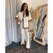 Women's Clothing Spring And Summer New Comfortable Casual Single Breasted Lace Stitching Trousers Shirt Jacket_ecoleips.com