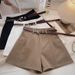 Women's Clothing Fashionable All Match High Waist Slim Suit Shorts Casual Pants Wide Leg Pants Shorts_ecoleips.com