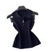 Women's Korean Style Collared Half Zip Sleeveless Knitted Vest Casual Pullover Sweater Multiple Colors For Spring And Summer_ecoleips.com