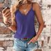European And American Cross-Border New Style Women's Tank Whsale Fashion Sexy Solid Color Tops Lace Trim_ecoleips.com