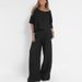 Women's Clothing Summer New Women's Casual Loose Solid Color Short Sleeved Cotton And Linen Pants Suit_ecoleips.com