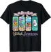 Women's T-Shirts Summerween Beach Reading Ghost Pumpkin Skeleton Book Lover T-Shirt_ecoleips.com