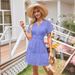2025 European And American Foreign Trade Women's Clothing Bestseller V-neck A-line Hollow Lace_ecoleips.com