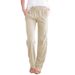 Aria Basics 2025 Women's Spring Summer New European And American Style Solid Color Cotton Linen Drawstring Loose Casual Wide_ecoleips.com