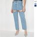 Women's Clothing Versatile Slim Deep Light Blue Jeans Women's Autumn New Straight Tube Loose High Waist Trousers_ecoleips.com