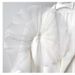 Women’s White Ruffle Detail Blazer – Single-Breasted Mesh Splicing Jacket (S/M/L, White/Black)_ecoleips.com