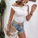 women's clothing real shot spot summer new ins design polo collar chic short sved t shirt slim fit tops for women_ecoleips.com