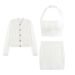 Fashionable Elastic Knitted Vest Bodycon New Color Halter For Women Hot Girl Half Skirt Set_ecoleips.com