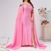 Women's Clothing New Sling Sequin Solid Color Trailing Dress_ecoleips.com