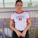 Women's Clothing New Embroidered Letter Short Sleeved Tops Summer Contrast Color Short Navel Baring Round Neck Women's T Shirt_ecoleips.com