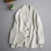 Italian High-End Minimalist Cotton Linen Long Sleeved Jacket For Women's Spring And Autumn Fashion, Age Reducing Casual_ecoleips.com