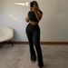 Audday 2024 Spring New Sexy Slim Fit Crop Top Short Sleeve T-Shirt High Waist Tight Casual Long Pants Set_ecoleips.com