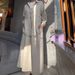Linen Suit For Women Muslim Solid Color Floor-Length Skirt_ecoleips.com