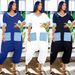 Women's Clothing Casual Commuting V Neck Denim Stitching Contrast Color Loose Elastic Jumpsuit_ecoleips.com