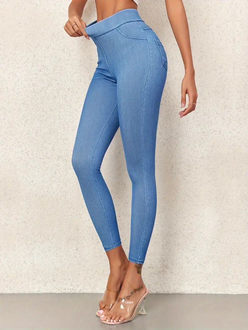 European And American Yoga Fitness Pants Slimming Hip Lifting Elastic Tights Women's High Waist Belly Pants Pocket _ecoleips.com