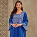 Women's Clothing Muslim Long Skirt Round Neck Hot Diamond Loose Dress_ecoleips.com