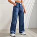Women's Clothing New Discount Craft Washed Mid Waist Wide Leg Jeans Loose Casual Versatile_ecoleips.com