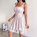 AD380 Cross-Border Double-Layer Skirt Elegant Waist-Cinching Sweet And Spicy A-Line Strap Summer French Lace Trim Floral_ecoleips.com