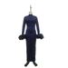 Women's Elegant Long Sleeved Slit Dress Spring Casual Banquet Partywear_ecoleips.com