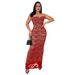 Women's Clothing Sexy Dress Lace Suspender Long Skirt_ecoleips.com