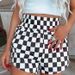 Women's Clothing Summer New High Waist Shorts Fashion All Match Color Matching Checkerboard Checkered Print Casual Pants For Women_ecoleips.com