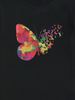 Black Casual T-Shirt for Women Simple round Neck Short Sleeve Butterfly Print European American Fast Fashion Export Top Cotton Polyester_ecoleips.com