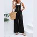 Women's Mid Waist Retro Style Solid Color Casual Pants Overalls Hot Selling European And American Trousers_ecoleips.com