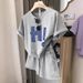 Women's Clothing Korean Style Women's Short Sleeve & Shorts Set - Loose Fit Youthful Casual Two-Piece Outfit_ecoleips.com