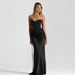 Women's Slim Fit Evening Dress European American Style Fashion Solid Color Herringbone Waist with Flowing Ribbons Long Fishtail Skirt_ecoleips.com