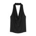 Women's Sexy Sleeveless Backless Halter Neck Top New Design Summer T-Shirt_ecoleips.com