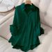 plus Size Women's Classic Shirt Lapel Collar Long Sleeves Comfortable Office Casual Wear for Curvy Figures_ecoleips.com