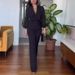 Women's Casual Chiffon Patchwork Small Blazer Straight Pants Suit For Women_ecoleips.com