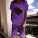 Women's Clothing Casual Loose Women's Heart Shaped Sequin Decoration Suit Cotton And Linen Loose Shorts_ecoleips.com