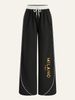 Women's Clothing Gold Milan Print Wide Leg Pants For Women Loose Fitting Spring Autumn Bottoms European American Style_ecoleips.com