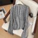 Women’s Clothing Real shot craft style mixed color sequins loose soft waxy sweater women's outer wear slim long sleeve knitted sweater_ecoleips.com