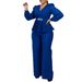 Women's Clothing Elegant And Fashionable V Neck Elegant V-Neck Ruffle Blouse With Wide-Leg Pants Set | Flowy Office Chic Two-Piece Outfit_ecoleips.com
