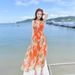 Summer Chiffon Bohemian Women Long Fairy Super Sweet Beach Dress For Seaside Vacation_ecoleips.com