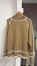 Cozy Color Block Turtle Neck Sweater, Oversized Relaxed Knit Pullover For Women Fall Winter_ecoleips.com