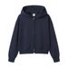 350g Short Hooded Zipper Cardigan Jacket For Women, Trendy Korean Style, Simple Casual Personality Sweatshirt, Autumn_ecoleips.com