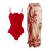Women's Clothing New Style One Piece Swimsuit Women's Hot Spring Vacation Beach Dress Set_ecoleips.com