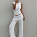 Women's Clothing Sleeveless Vest Casual Trousers Spring And Summer Beach Style Knitted Embossed Temperament Ladies Suit_ecoleips.com